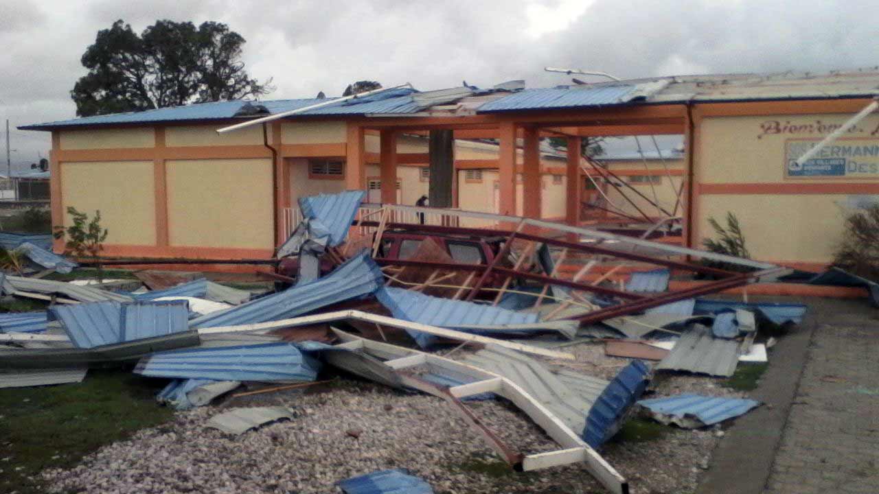 SOS School in Les Cayes affected by Hurricane Matthew