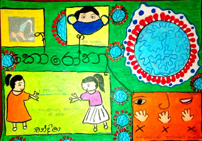 Art work from Children understanding of Covid 19 in Sri Lanka