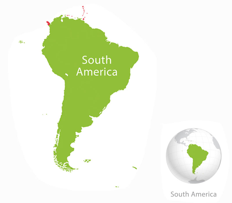 Map of South America