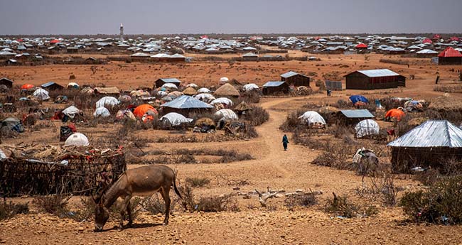 Camp de personnes déplacées en Éthiopie