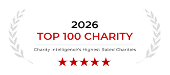 Charity Intelligence 2026 Top 100 Charity, rated five stars