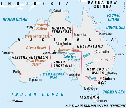 Map of SOS in Australia