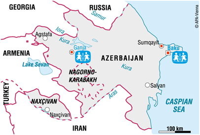 Map of SOS in Azerbaijan - Sponsor a child in Azerbaijan