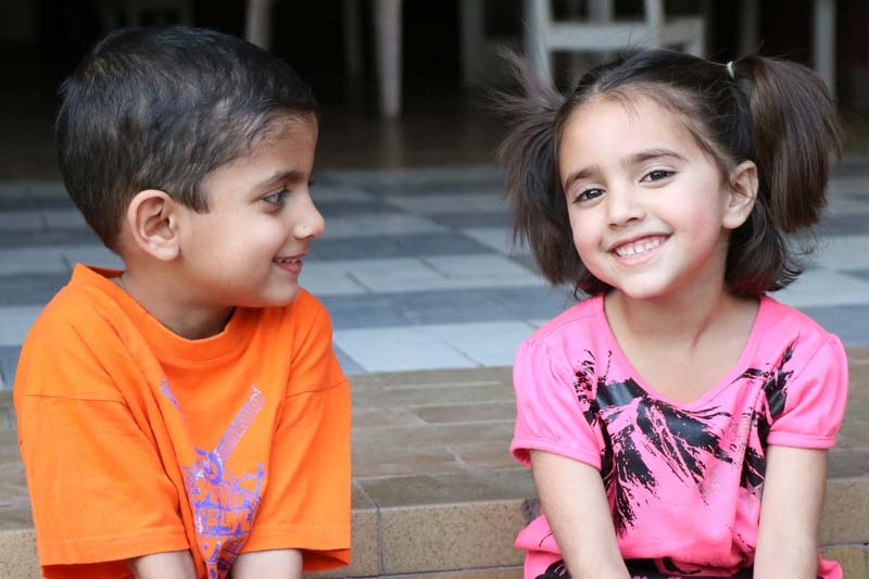 Children smiling in Pakistan