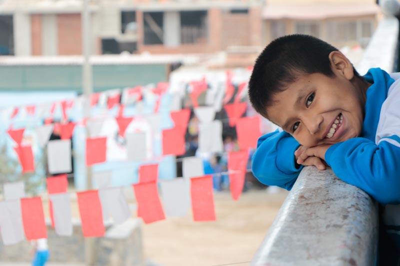 Boy smiling