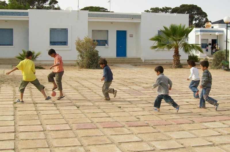 Sponsored children playing in Tunisia