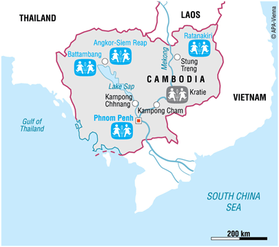 Map of SOS in Cambodia - Sponsor a child in Cambodia