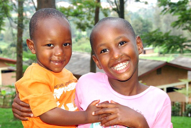 Two sponsored siblings in Rwanda