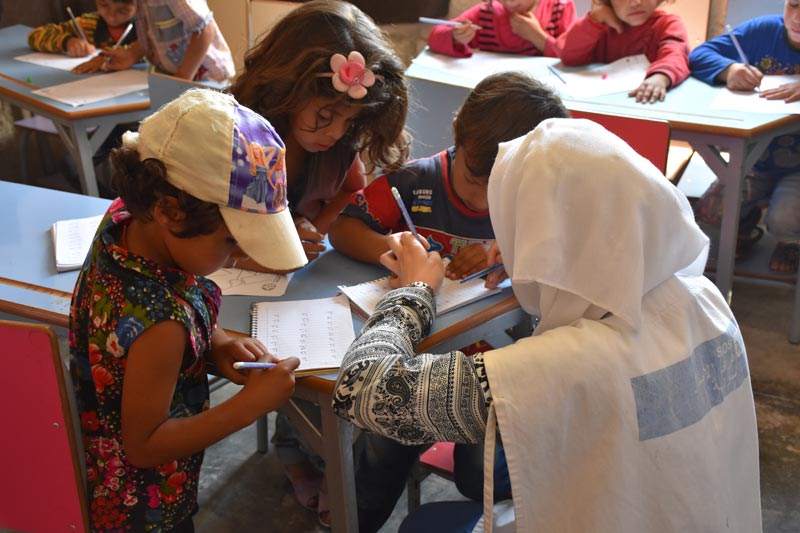 Children in a Child Friendly Space in Aleppo