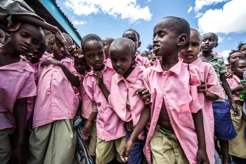 Children at school in Dambala Fachana 
