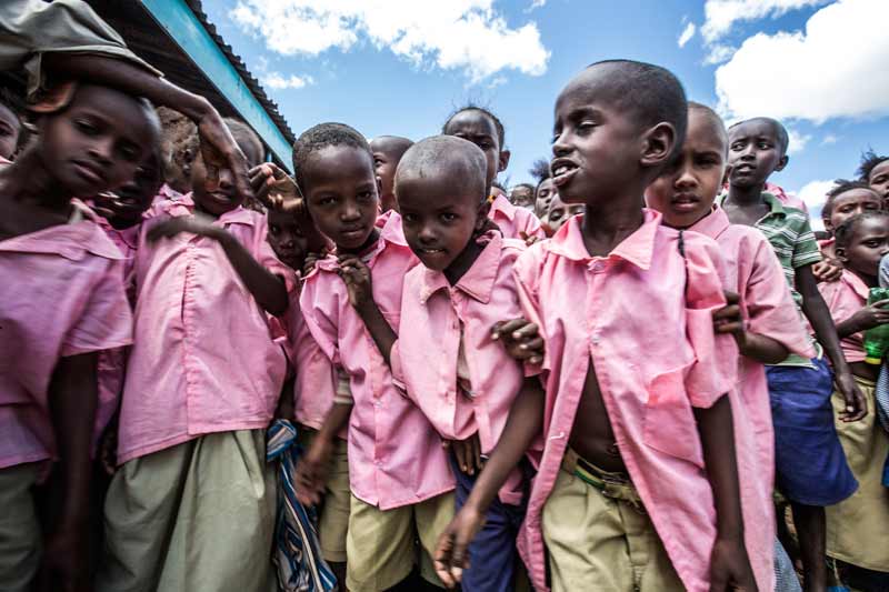 Children at school in Dambala Fachana 