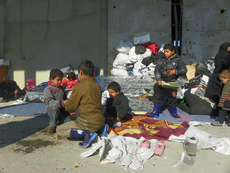 Refugee children in Aleppo, Syria