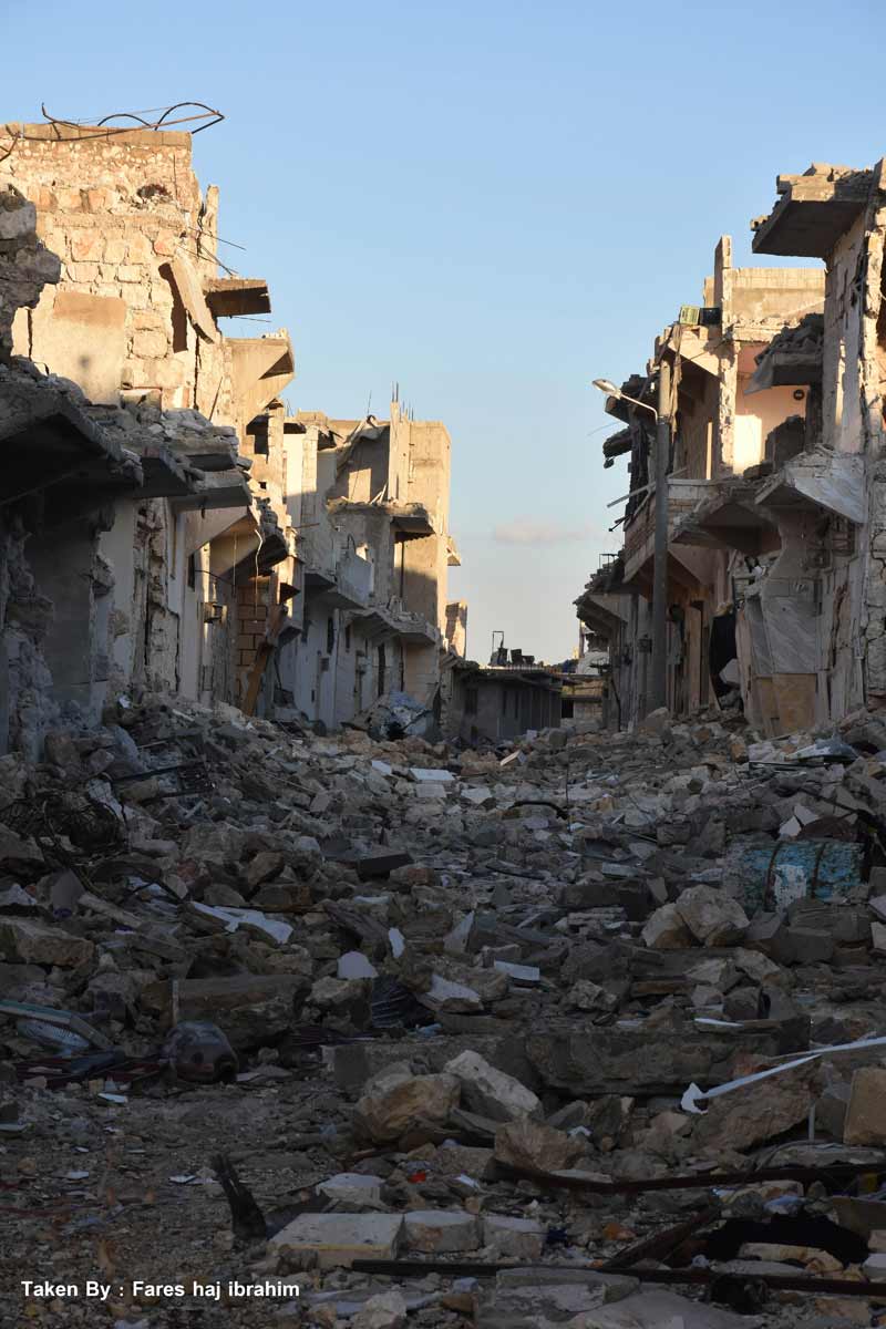 Destruction in Aleppo, Syria