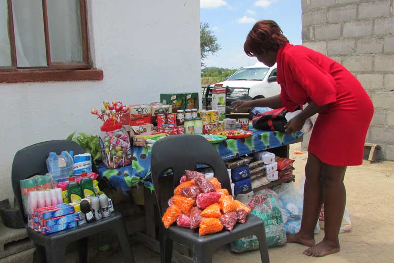 Food stall in Botswana