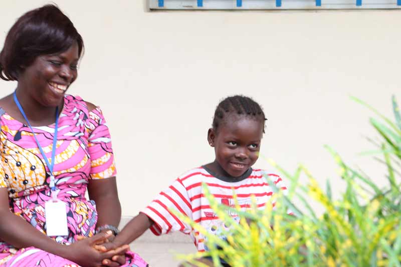 Girl with Village Director