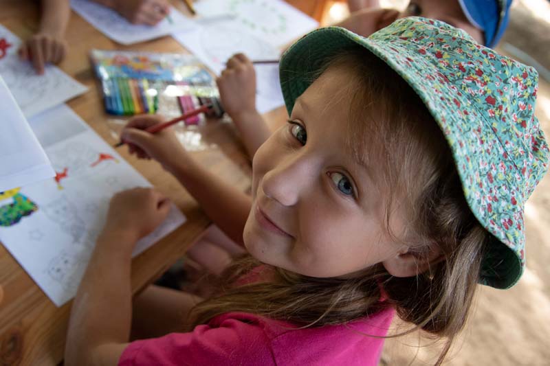 Girl smiling at the camera