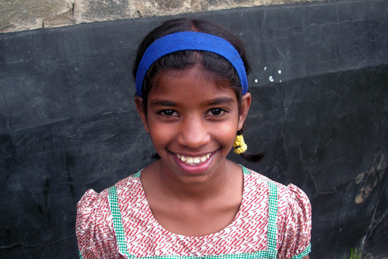 Sponsored girl smiling in the SOS Village in Nuwara-Eliya, Sri Lanka