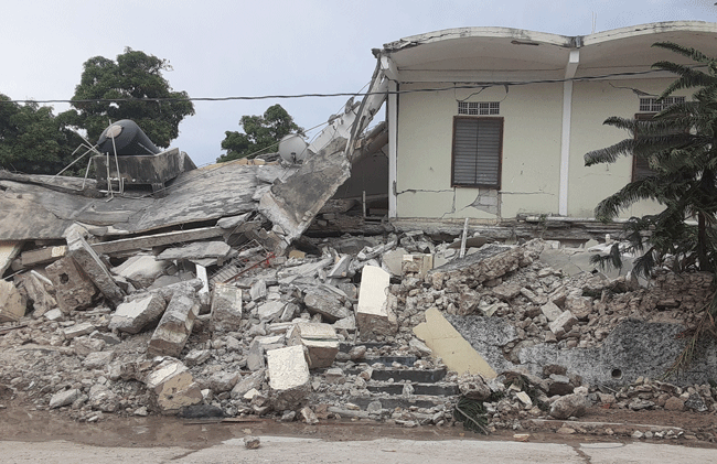 Dommages causés par le tremblement de terre à Les Cayes Haïti