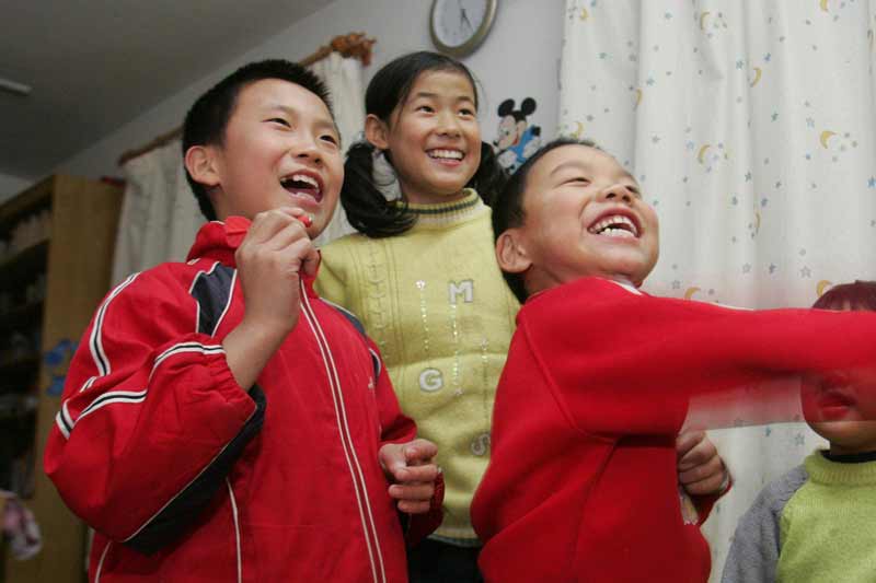 Happy children in the SOS Village in China - Sponsor a child in China today