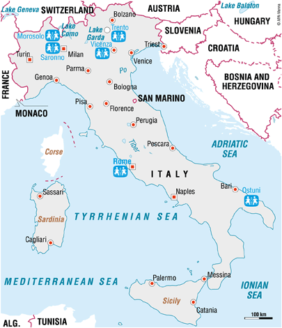 Map of SOS in Italy