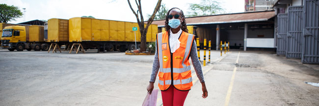 Sandra working at DHL