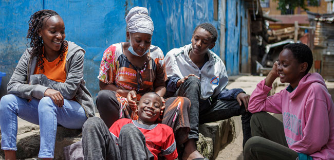 Sandra et sa famille