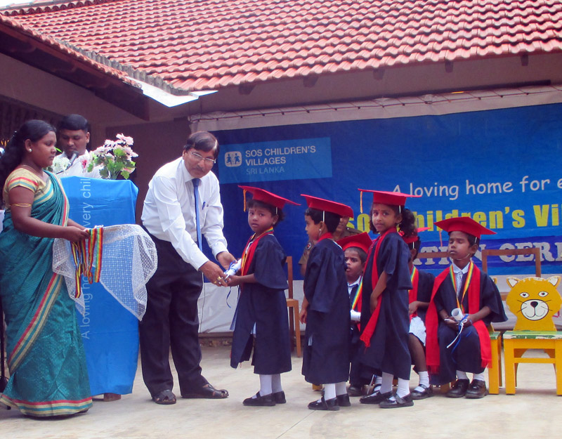 SOS children graduating from kindergarten in Jaffna, Sri Lanka
