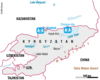 Map of SOS in Kyrgyzstan - Sponsor a child in Kyrgyzstan