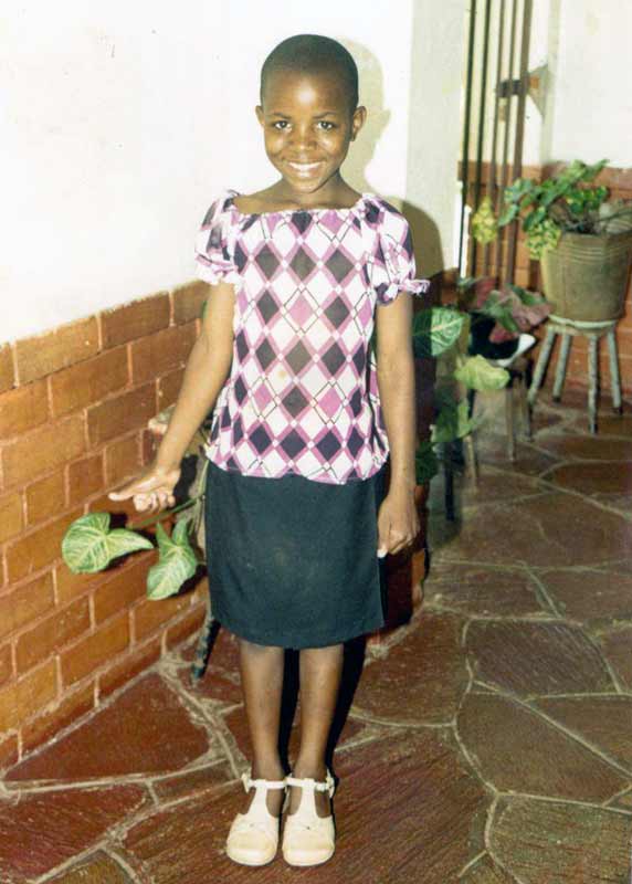 Mavis at age eight in the SOS Village in Zimbabwe