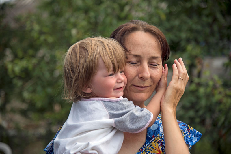 Mother with child in Ukraine