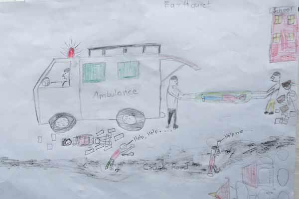 Drawing by a child in Nepal