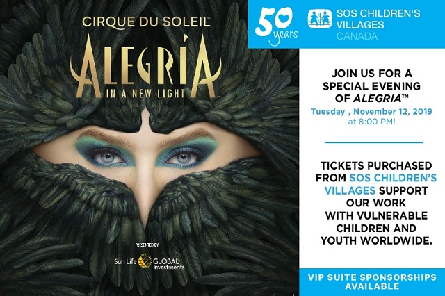 Event card for SOS/Cirque du Soleil special event on November 12, 2019