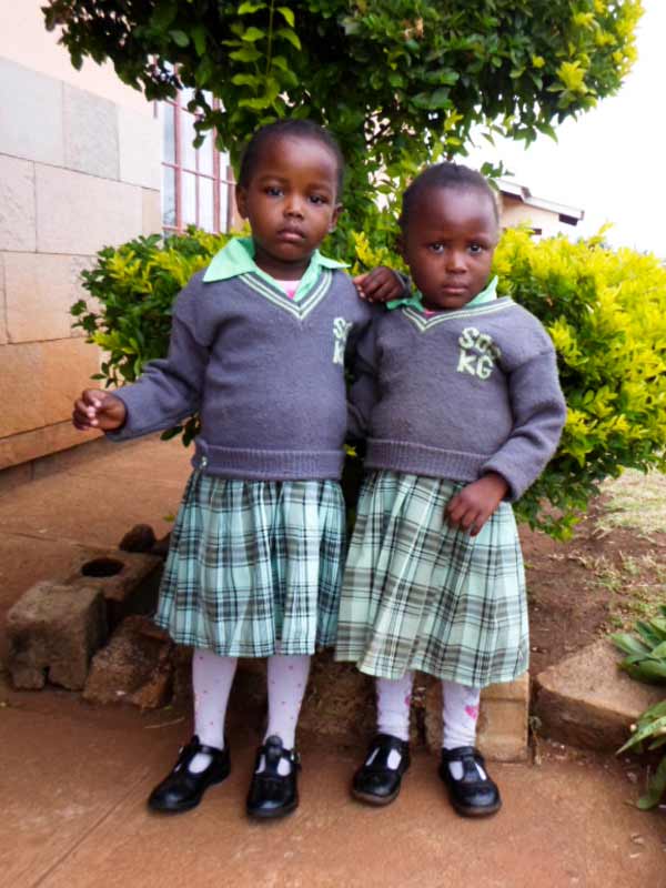 Four-year-old twins Rhoda and Hilda