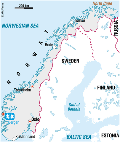 Map of SOS in Norway