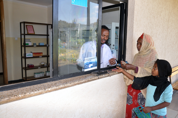 Distributing antimalaria medication in Jimma, Ethiopia