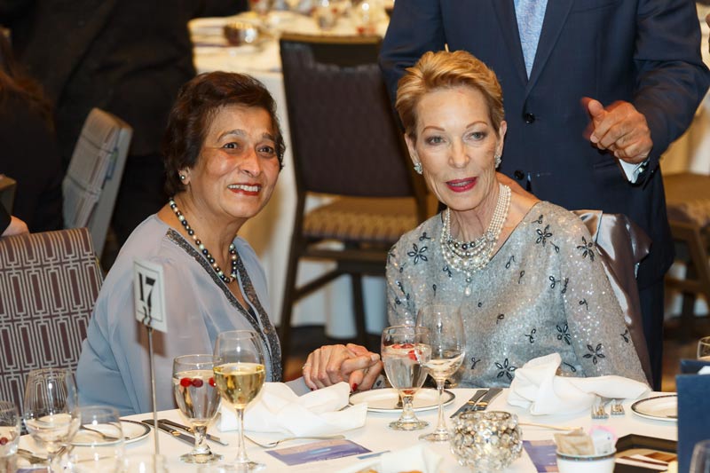 Princess Salimah Aga Khan with guest at Calgary event