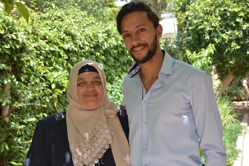 Rakan Zahda with his SOS mother