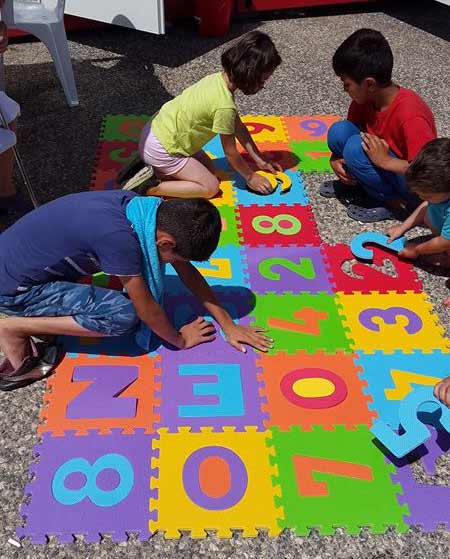 Refugee children playing