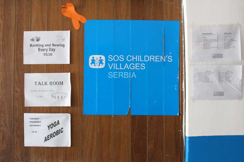 L'horaire quotidien des activités proposées par SOS Villages d'Enfants à Preševo.