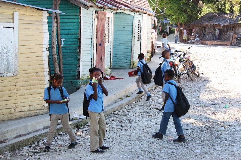 Écoliers en République dominicaine