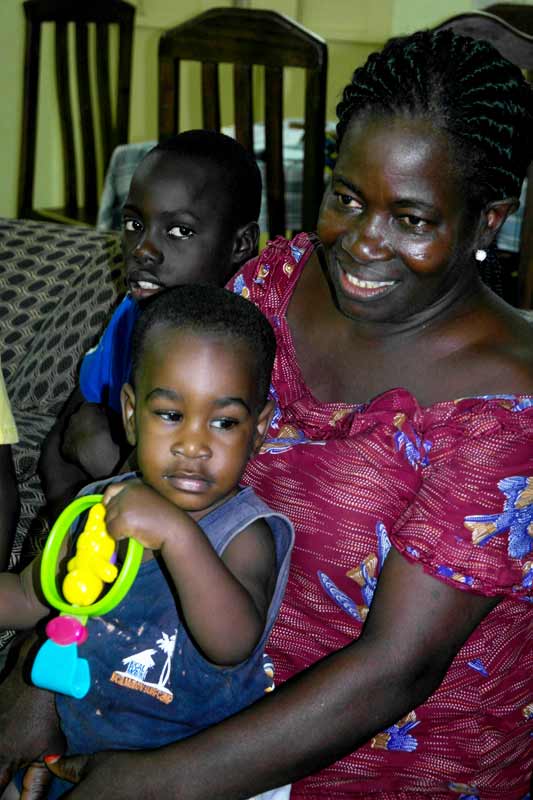 David with his SOS mother and brother