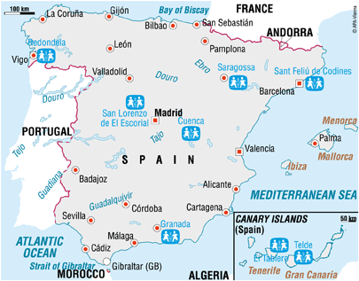 Map of SOS in Spain