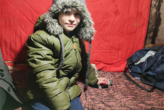 Enfants ukrainiens dans le froid