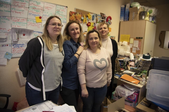 Dasha and the women of the Happy Baby care center in Belarus