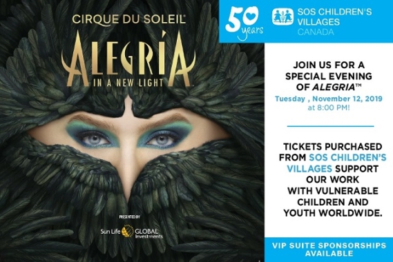 Carte d'événement pour l'événement spécial SOS/Cirque du Soleil du 12 novembre 2019