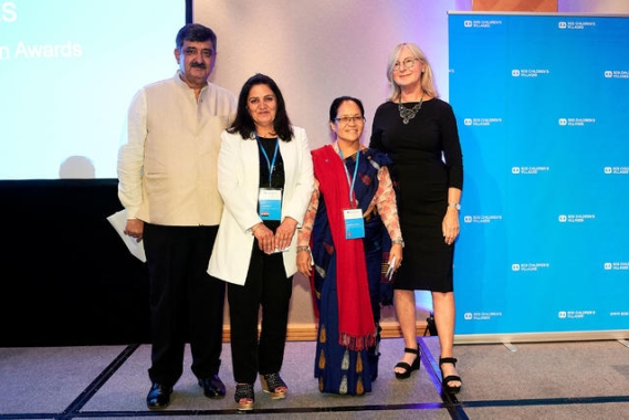 SOS mothers Salam and Chandra at the Helmut Kutin awards.