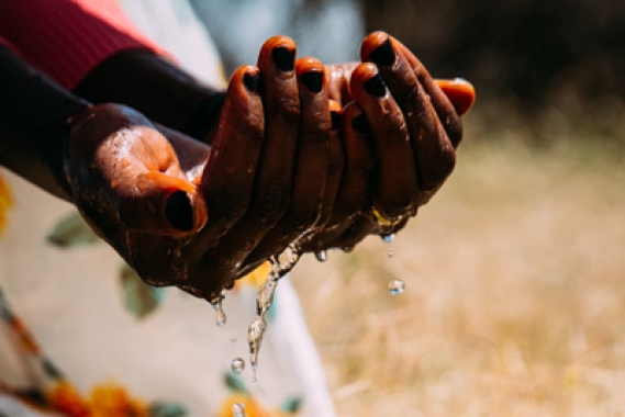 Water in the hands