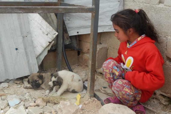 Syrian girl who benefitted from SOS
