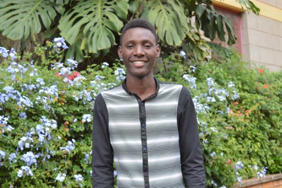 Young man smiling