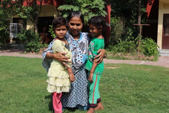 Two sisters with their SOS mother